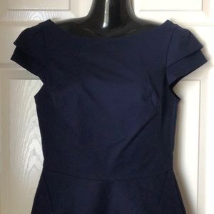 Halston Heritage Navy Blue Tulip Dress-Brand New